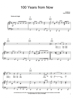 page one of 100 Years From Now (Piano, Vocal & Guitar Chords (Right-Hand Melody))