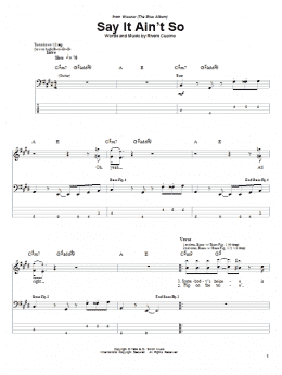 page one of Say It Ain't So (Bass Guitar Tab)