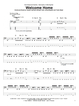 page one of Welcome Home (Bass Guitar Tab)
