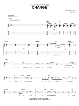 page one of Change (Guitar Tab)