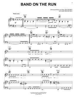 page one of Band On The Run (Piano, Vocal & Guitar Chords (Right-Hand Melody))