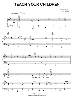 page one of Teach Your Children (Piano, Vocal & Guitar Chords (Right-Hand Melody))