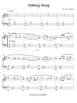 page one of Walking Along (Educational Piano)