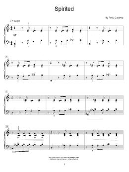 page one of Spirited (Educational Piano)