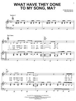 page one of What Have They Done To My Song, Ma? (Piano, Vocal & Guitar Chords (Right-Hand Melody))