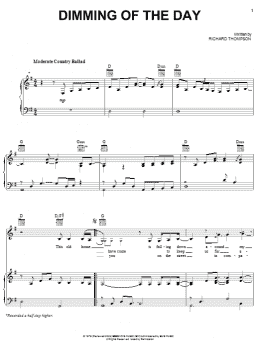 page one of Dimming Of The Day (Piano, Vocal & Guitar Chords (Right-Hand Melody))