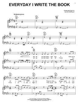 page one of Everyday I Write The Book (Piano, Vocal & Guitar Chords (Right-Hand Melody))