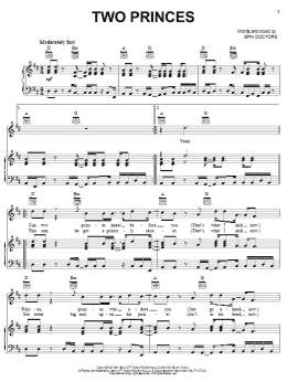 page one of Two Princes (Piano, Vocal & Guitar Chords (Right-Hand Melody))