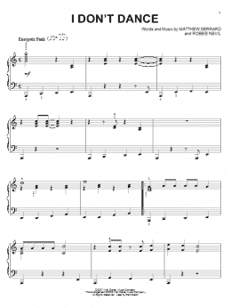 page one of I Don't Dance (Piano Solo)