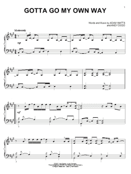 page one of Gotta Go My Own Way (Piano Solo)