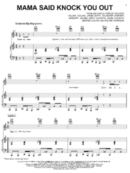 page one of Mama Said Knock You Out (Piano, Vocal & Guitar Chords (Right-Hand Melody))