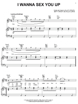 page one of I Wanna Sex You Up (Piano, Vocal & Guitar Chords (Right-Hand Melody))