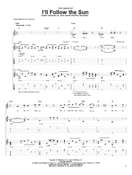 page one of I'll Follow The Sun (Guitar Tab)
