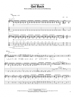 page one of Get Back (Guitar Tab)
