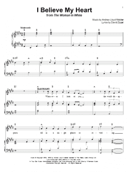 page one of I Believe My Heart (from The Woman In White) (Piano & Vocal)