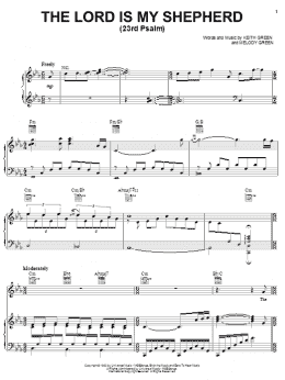 page one of The Lord Is My Shepherd (Piano, Vocal & Guitar Chords (Right-Hand Melody))