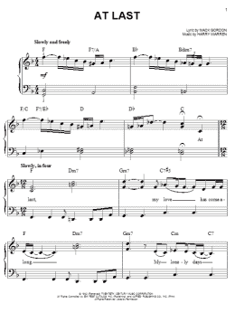 page one of At Last (Easy Piano)