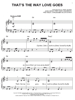 page one of That's The Way Love Goes (Easy Piano)