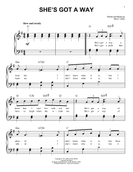 page one of She's Got A Way (Easy Piano)