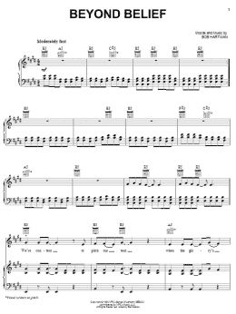 page one of Beyond Belief (Piano, Vocal & Guitar Chords (Right-Hand Melody))