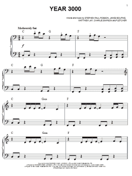 page one of Year 3000 (Easy Piano)