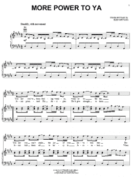 page one of More Power To Ya (Piano, Vocal & Guitar Chords (Right-Hand Melody))