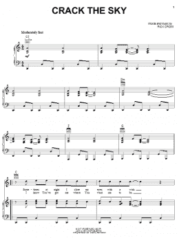 page one of Crack The Sky (Piano, Vocal & Guitar Chords (Right-Hand Melody))