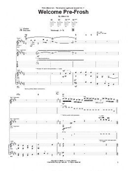 page one of Welcome Pre-Frosh (Guitar Tab)