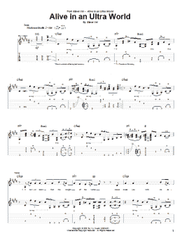 page one of Alive In An Ultra World (Guitar Tab)