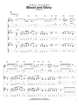 page one of Blood And Glory (Guitar Tab)
