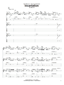 page one of Incantation (Guitar Tab)