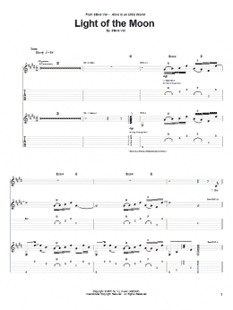 page one of Light Of The Moon (Guitar Tab)
