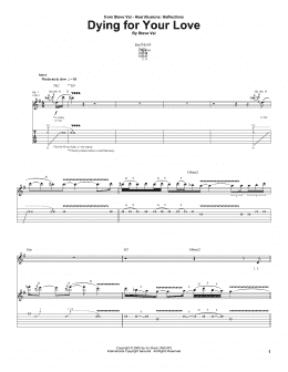 page one of Dying For Your Love (Guitar Tab)