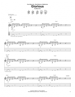 page one of Glorious (Guitar Tab)