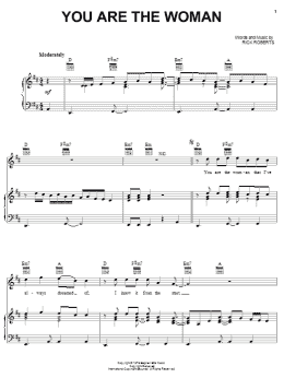 page one of You Are The Woman (Piano, Vocal & Guitar Chords (Right-Hand Melody))