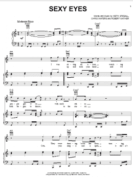 page one of Sexy Eyes (Piano, Vocal & Guitar Chords (Right-Hand Melody))
