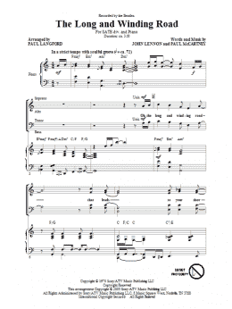 page one of The Long And Winding Road (SATB Choir)