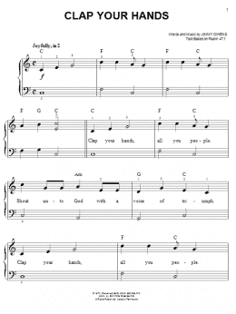 page one of Clap Your Hands (Easy Piano)