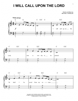 page one of I Will Call Upon The Lord (Easy Piano)