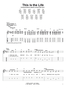 page one of This Is The Life (Easy Guitar Tab)