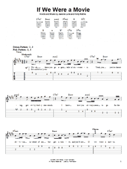 page one of If We Were A Movie (Easy Guitar Tab)