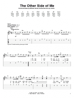 page one of The Other Side Of Me (Easy Guitar Tab)