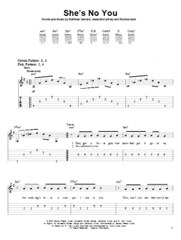 page one of She's No You (Easy Guitar Tab)