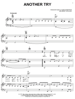 page one of Another Try (Piano, Vocal & Guitar Chords (Right-Hand Melody))