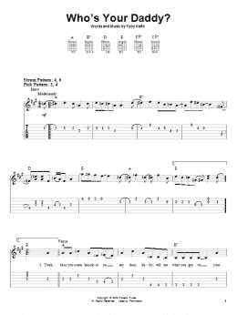 page one of Who's Your Daddy? (Easy Guitar Tab)