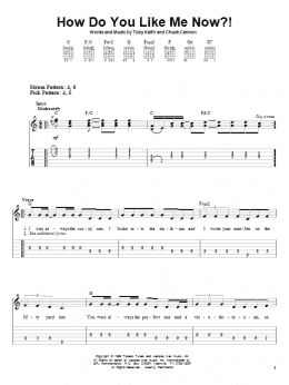 page one of How Do You Like Me Now?! (Easy Guitar Tab)