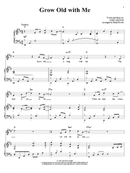 page one of Grow Old With Me (Piano & Vocal)