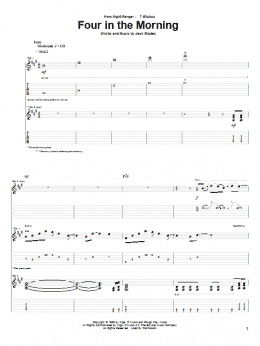 page one of Four In The Morning (Guitar Tab)