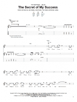 page one of The Secret Of My Success (Guitar Tab)