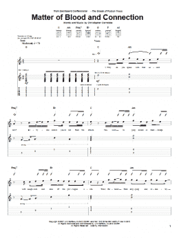 page one of Matter Of Blood And Connection (Guitar Tab)